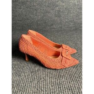 Alex Marie Ashton Macrame Buckle Ornament Pumps Summer Coral Size 6 NWOT